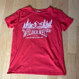 “Wilderness” Vintage Inspired Red Graphic Tee